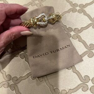 Davi Yurman gold diamond buckle bracelet.